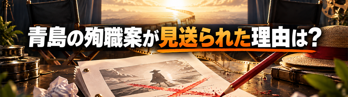 殉職案が見送られた理由を脚本と映画フィルムで表現した画像